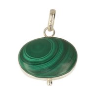 Malachiet  ZILVEREN HANGER
