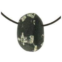 Chrysantsteen Porphyriet doorboord inclusief koord