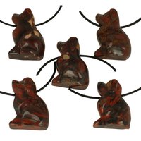 Jaspis rood hond hanger inclusief koord