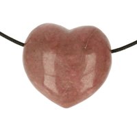 Rhodoniet Hart doorboord inclusief koord