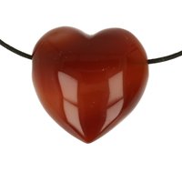 Carneool hart doorboord  incl koord