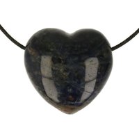 Sodaliet hart doorboord inclusief koord