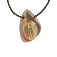 Regenboog Jaspis doorboord incl koord