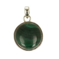 Malachiet  ZILVEREN HANGER