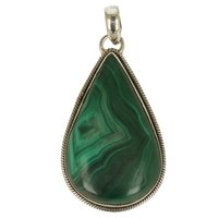 Malachiet  ZILVEREN HANGER