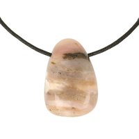 Andes opaal roze doorboord inclusief koord