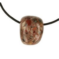 Trümmer of Breccie Jaspis 2.0 doorboord inclusief koord