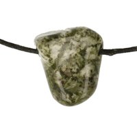 Epidoot Veldspaat / Sneeuwvlok Epidoot doorboord inclusief koord