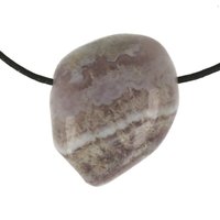 Amethist chalcedoon doorboord inclusief koord