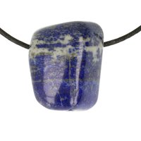 Lapis lazuli doorboord inclusief koord