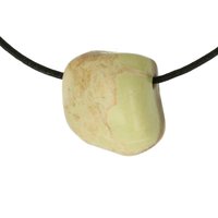 Kiwi opaal doorboord inclusief koord