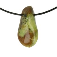 Kiwi opaal doorboord inclusief koord