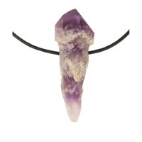Amethist sugar fantoom sceptertjes uit Bahia doorboord incl koord