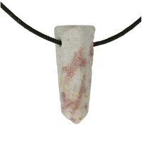 roze tourmalijn in kwarts doorboord incl koord