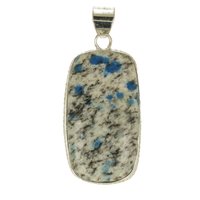 Azuriet van de K2  ZILVEREN HANGER 