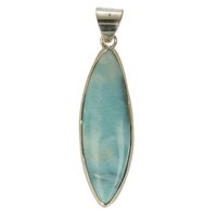 Larimar Dolfijnatlantissteen  ZILVEREN HANGER 