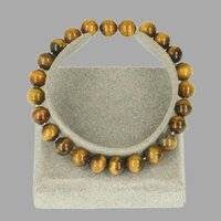 Tijgeroog ( goud )  armband ronde kraal