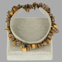 Tijgeroog ( goud )  armband split