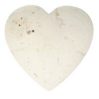 White Plume agaat hart