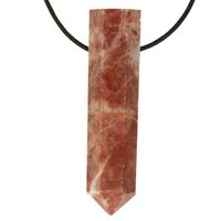 Strawberry Jaspis uit Pakistan (Aardbeien Jaspis) doorboord inclusief koord