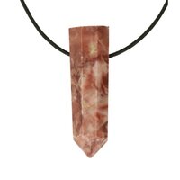 Strawberry Jaspis uit Pakistan (Aardbeien Jaspis) doorboord inclusief koord