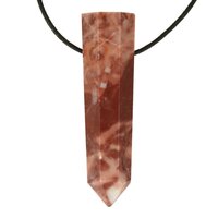 Strawberry Jaspis uit Pakistan (Aardbeien Jaspis) doorboord inclusief koord