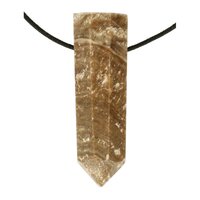 Chocolade Calciet/Aragoniet doorboord inclusief koord