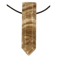 Chocolade Calciet/Aragoniet doorboord inclusief koord