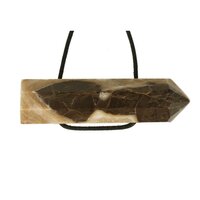 Chocolade Calciet/Aragoniet doorboord inclusief koord