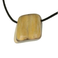 Versteend hout opaal doorboord incl koord