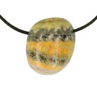 Bumblebee Jaspis (Eclipse Stone) doorboord inclusief koord