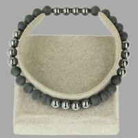 Hematiet  onyx mannen armband ronde kraal