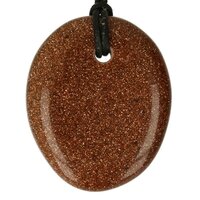 Goudsteen (  Goldfluss ) doorboord incl koord