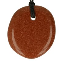  Goudsteen (  Goldfluss ) doorboord incl koord