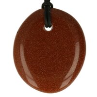  Goudsteen (  Goldfluss ) doorboord incl koord