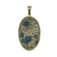 Azuriet van de K2  ZILVEREN HANGER 