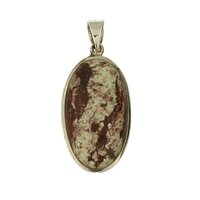 Gaspeit Citroenchrysopraas  ZILVEREN HANGER