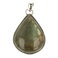 Labradoriet  ZILVEREN HANGER
