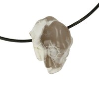 Slangenhuidagaat doorboord incl koord