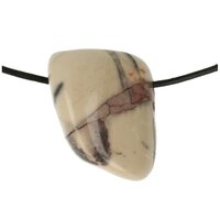 Porselein Jaspis doorboord incl koord