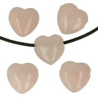 Rozenkwarts Hartje doorboord incl koord