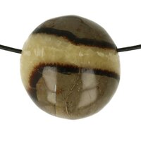 Septarie sjamaansteen XXL doorboord incl koord