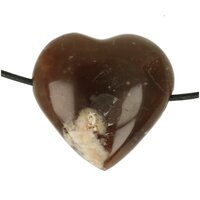 Zwarte opaal  hart doorboord incl koord