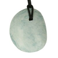 Turkoois/ Chrysocolla uit Madagaskar doorboord  + koord