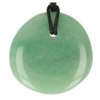 Aventurijn groen doorboord + koord