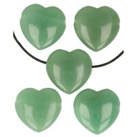 Aventurijn groen  doorboord + koord