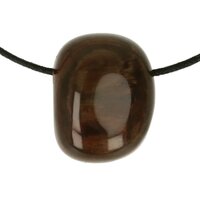 Versteend hout  doorboord + koord