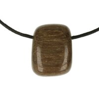 Versteend hout  doorboord + koord