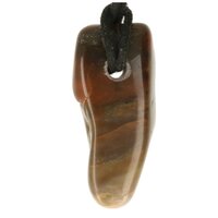 Versteend hout  doorboord + koord