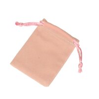 ZAKJE roze velours klein